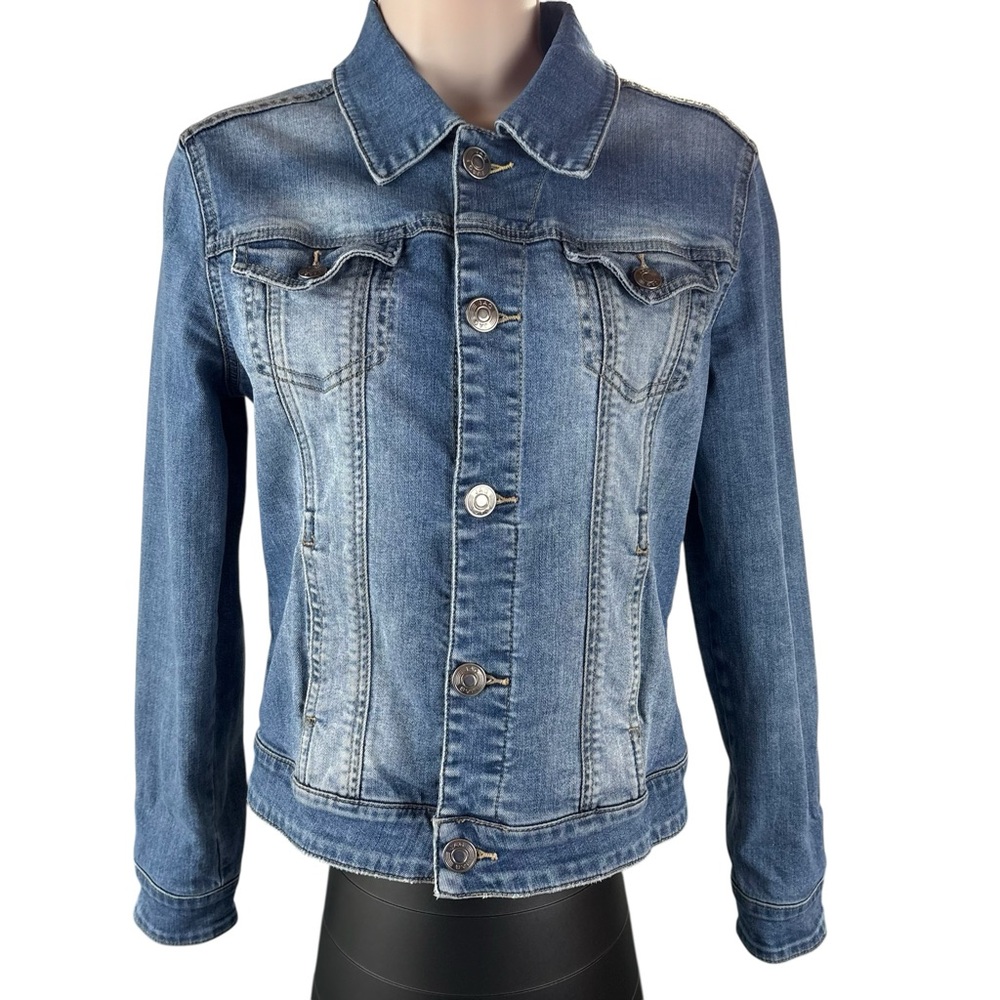 JAG Denim Jacket Womens Extra Small Blue Buttons